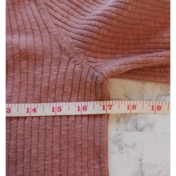 Madewell Faded Mauve Shrunken Ribbed Cardigan - Large - Picture 2 of 7